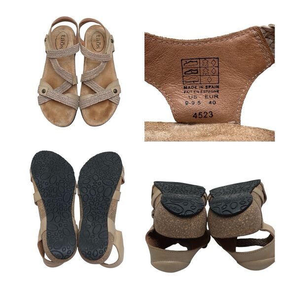 Taos Trulie Women's US 9-9.5 Adjustable Mixed Materials Strappy Sandals - Picture 7 of 7